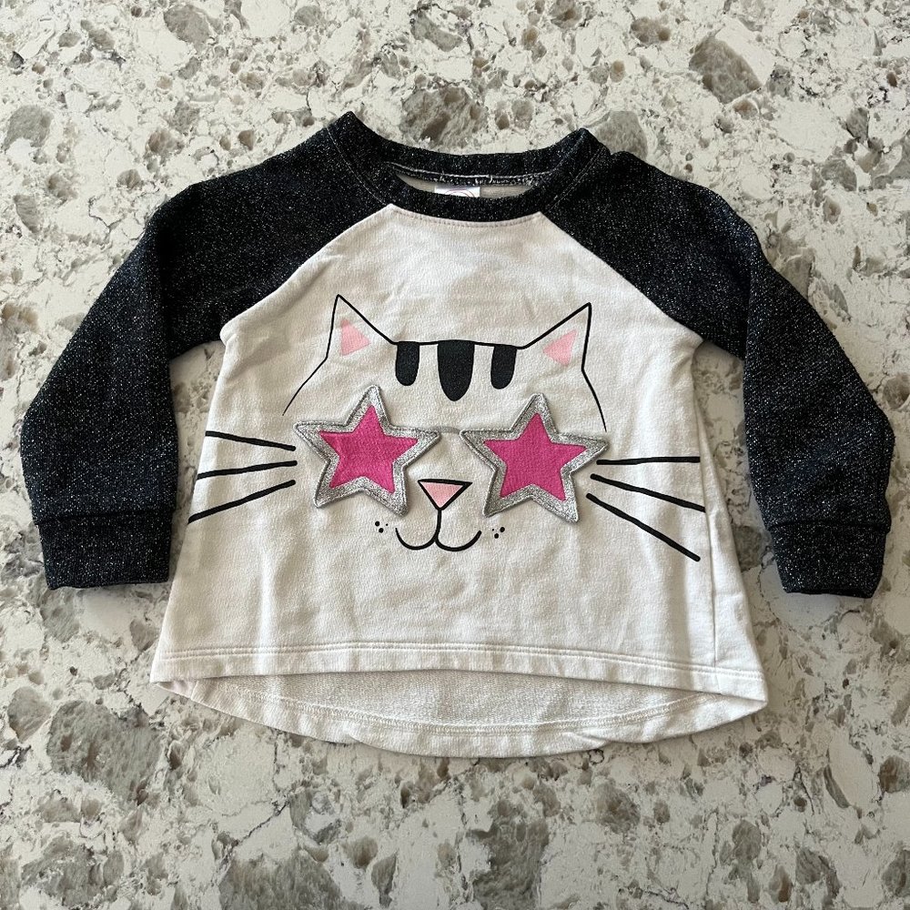 interactive kitty cat sunglasses tee sz 2T